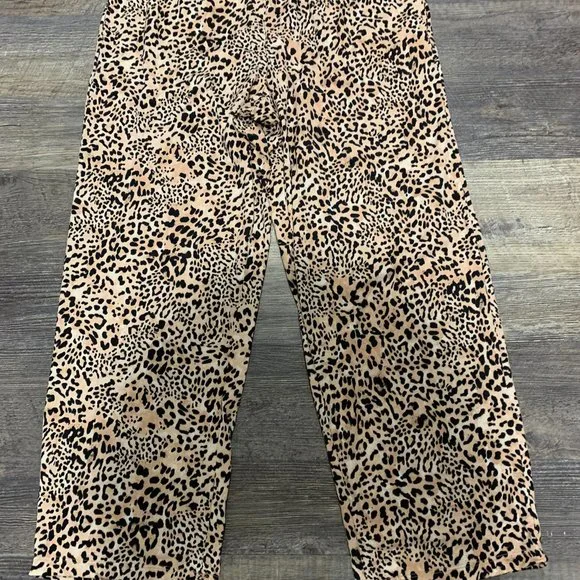 NWT SET Petite M Simply Vera Wang 3 piece pajama - Medium Animal Print PM - Picture 4 of 5